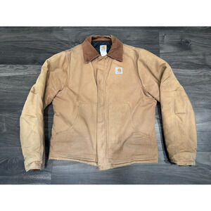 Vtg Carhartt Jacket Men Brown Zip Up Outdoor Winter Heavy Duty Barn Size Unknown